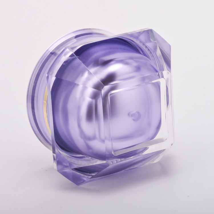 Custom Logo High End Empty Cosmetic Purple Color Acrylic Nails Powder Jars