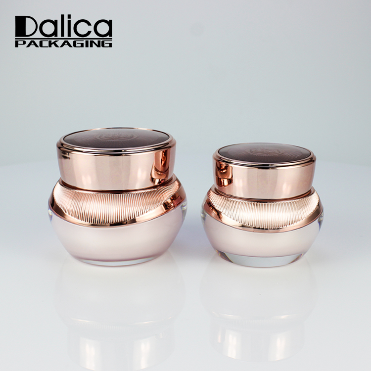 Custom Logo Luxury Popular Double Wall Beauty Plastic Container Jar for Skincare Essential Cream