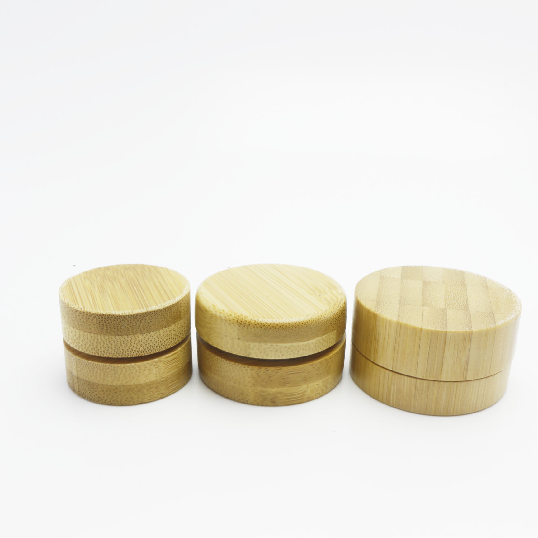 Custom Logo New Fashion Round Shape inner aluminum use for Cosmetic Bamboo Cream Jar BJ-300K
