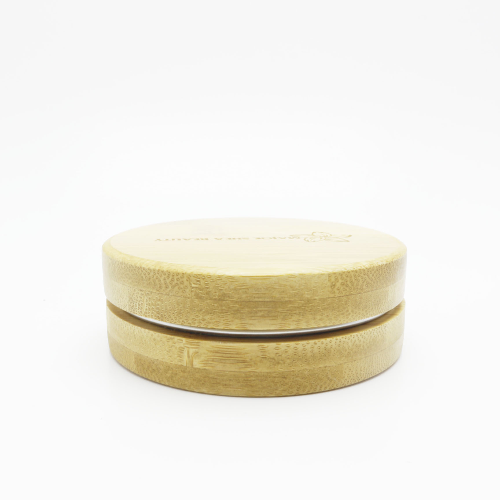 Custom Logo New Fashion Round Shape inner aluminum use for Cosmetic Bamboo Cream Jar BJ-300K