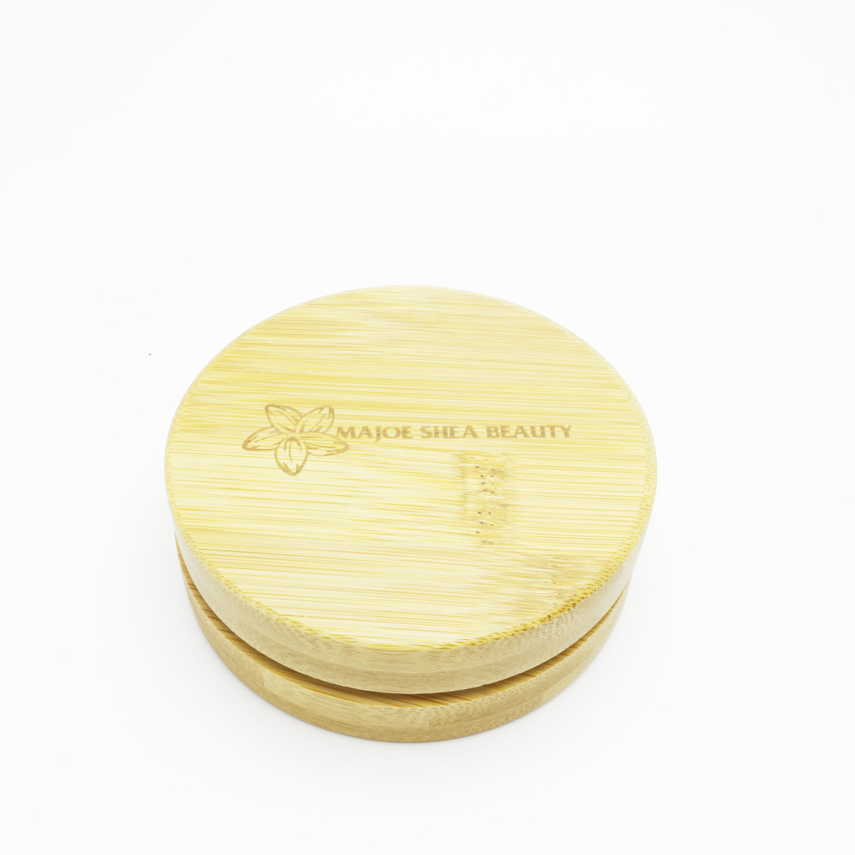 Custom Logo New Fashion Round Shape inner aluminum use for Cosmetic Bamboo Cream Jar BJ-300K