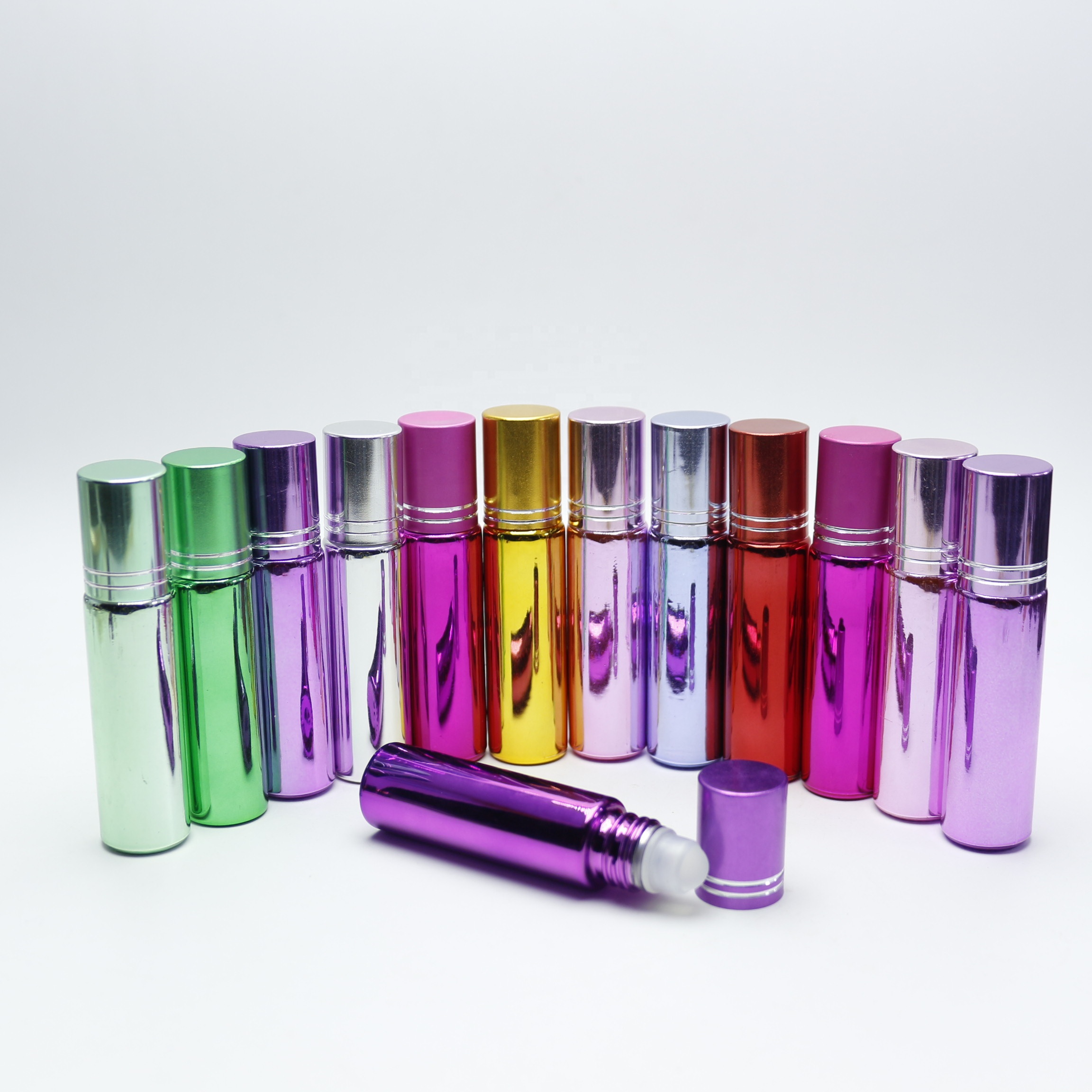Custom Logo Printed Lip Balms Roller Bottles 10ml Glass Roll On Bottle for Personal Care RB013E