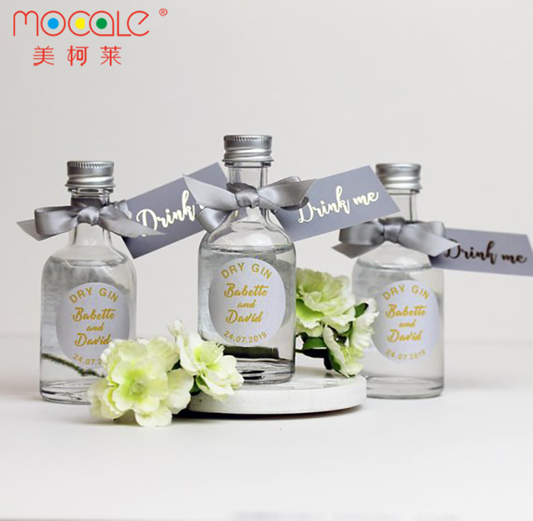 Custom Logo Printing 100ml Glass Bottle For Liquor Soda Alcohol