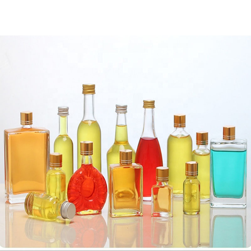 Custom Logo Printing 100ml Glass Bottle For Liquor Soda Alcohol