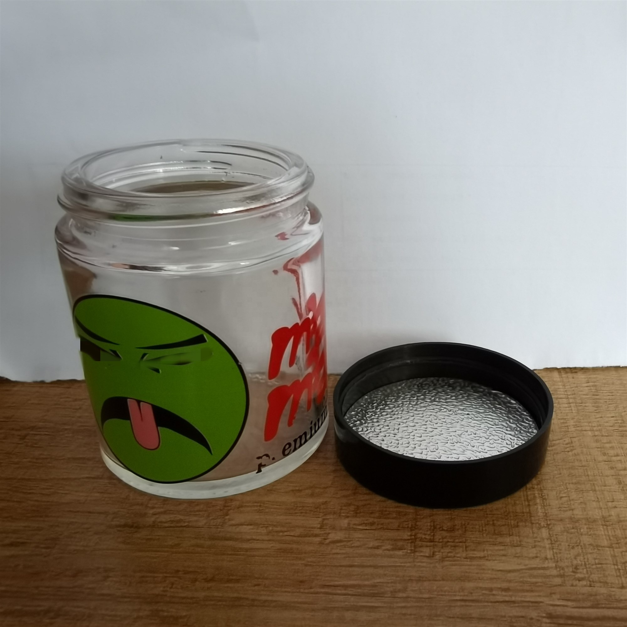 Custom Logo Printing Empty Glass Cosmetic Cream Jars 3OZ Printing Logo