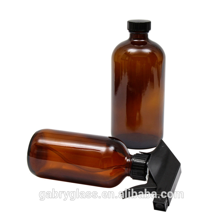 Custom Logo Printing Soap 120ml 250ml 500ml 1000ml Boston Round Bottle
