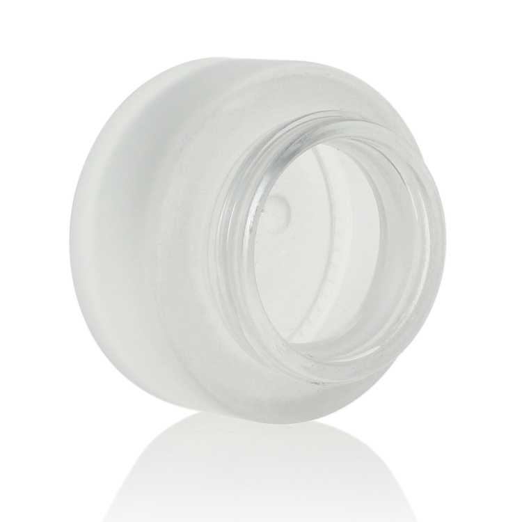 Custom Logo Private Label Luxury Empty Frosted Cream Glass Cosmetic Jar With Screw Cap