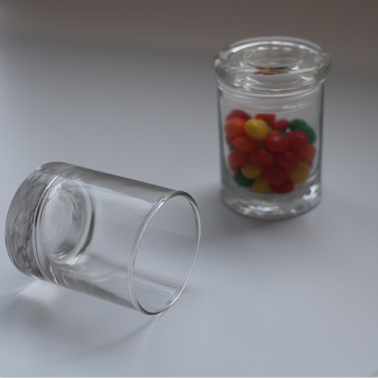 Custom Logo Simple Empty Glass Candle Jars Candle Hodler Jar