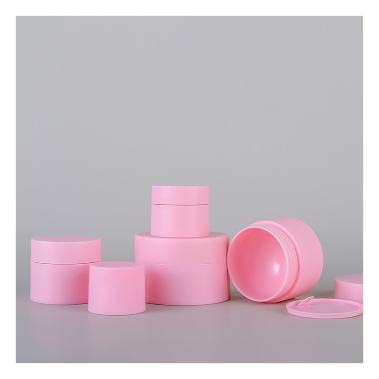 Custom Logo Skin Care 15g  Empty Pink PP Plastic Cream Jar