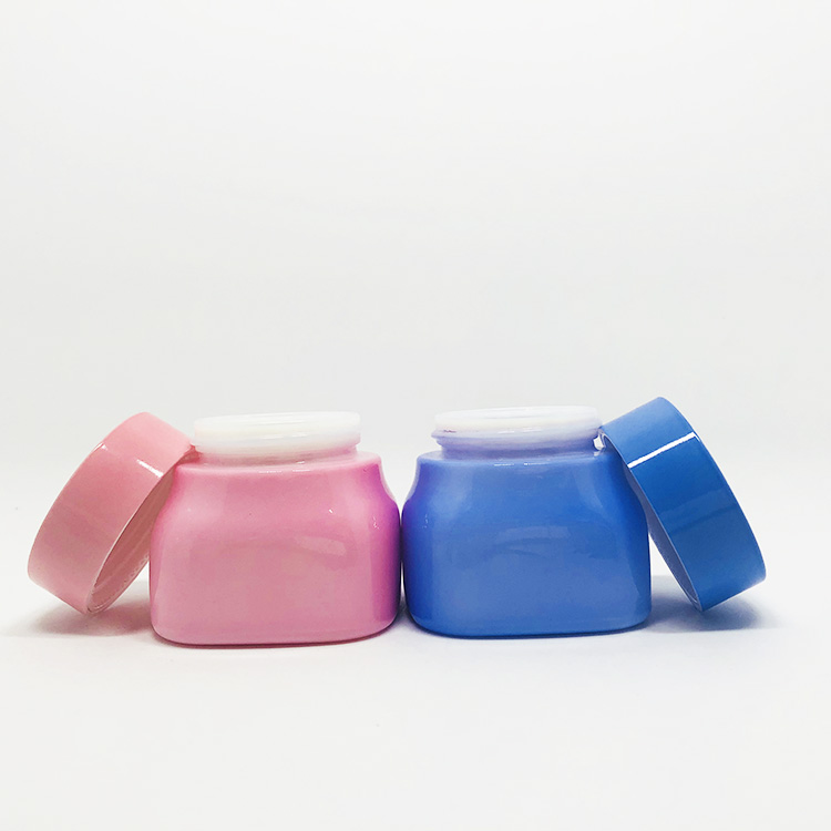 Custom Logo Universal packaging square cosmetic glass jar for face care