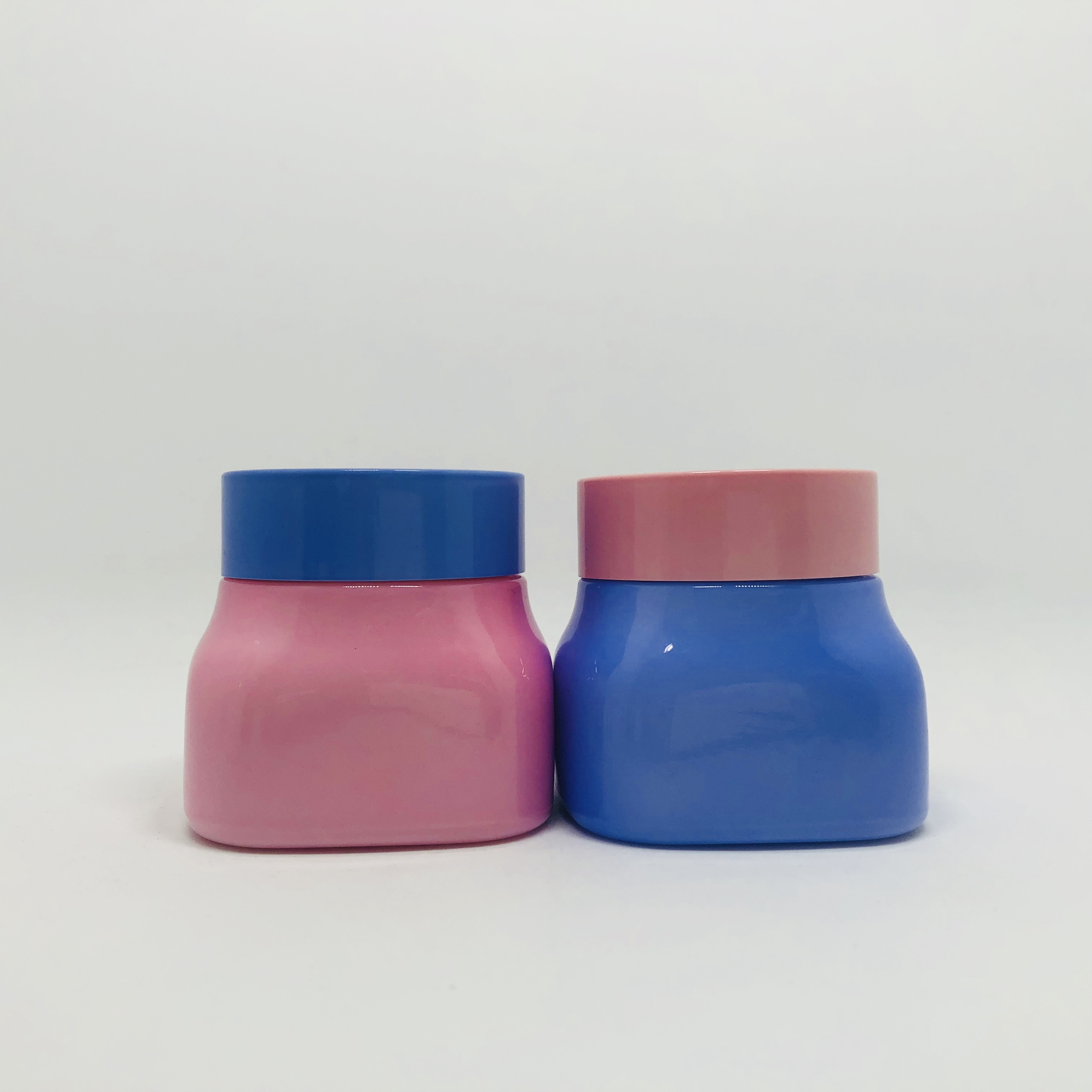 Custom Logo Universal packaging square cosmetic glass jar for face care