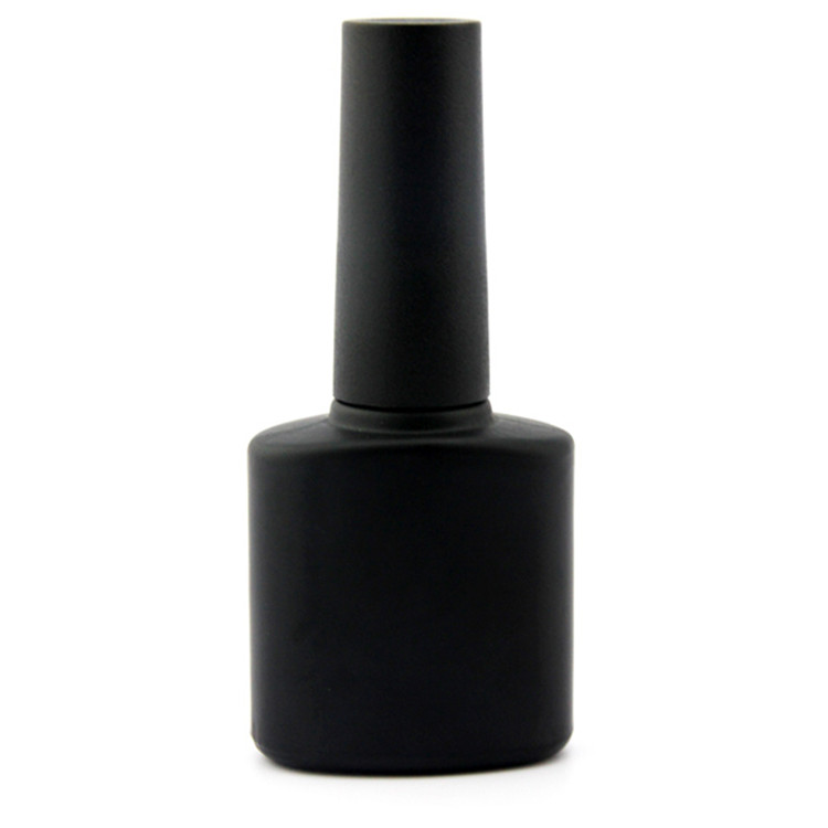 Custom Logo Wholesale Fashion Black 8ml Gel Polish Bottle Uv Gel Nail Polish Container With Brush