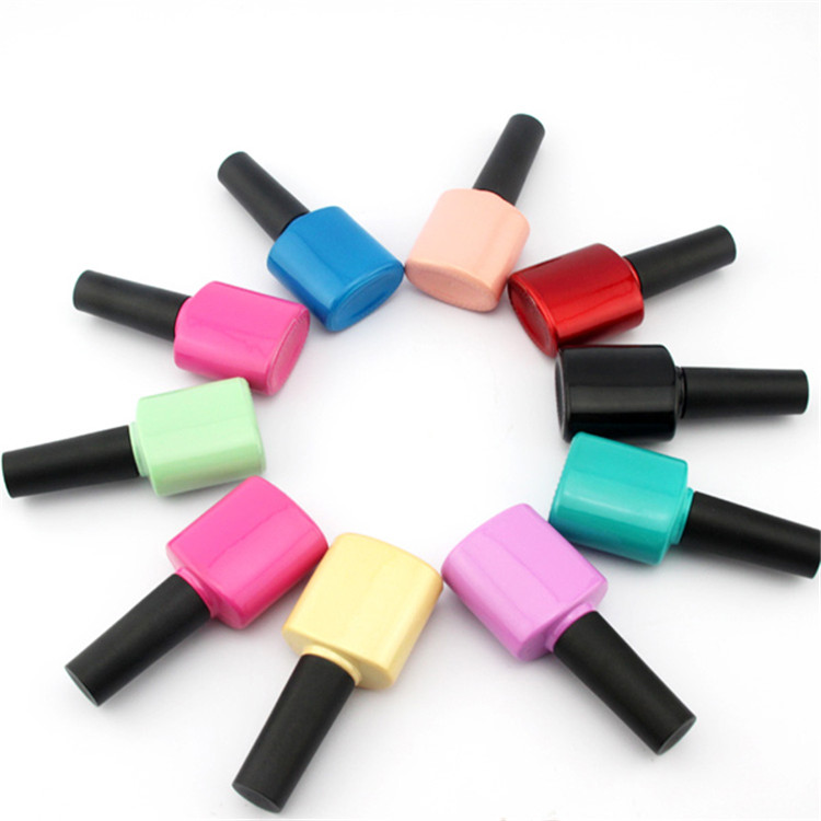 Custom Logo Wholesale Fashion Black 8ml Gel Polish Bottle Uv Gel Nail Polish Container With Brush