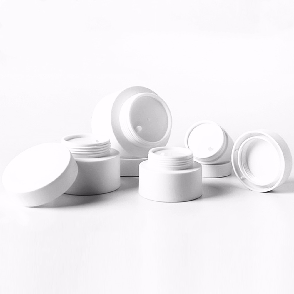Custom Luxury 10g 50g 30ml 20ml 1oz 50ml frosted Empty Round Plastic petg Pet PP double wall MASON cosmetic Jar With Screw Cap