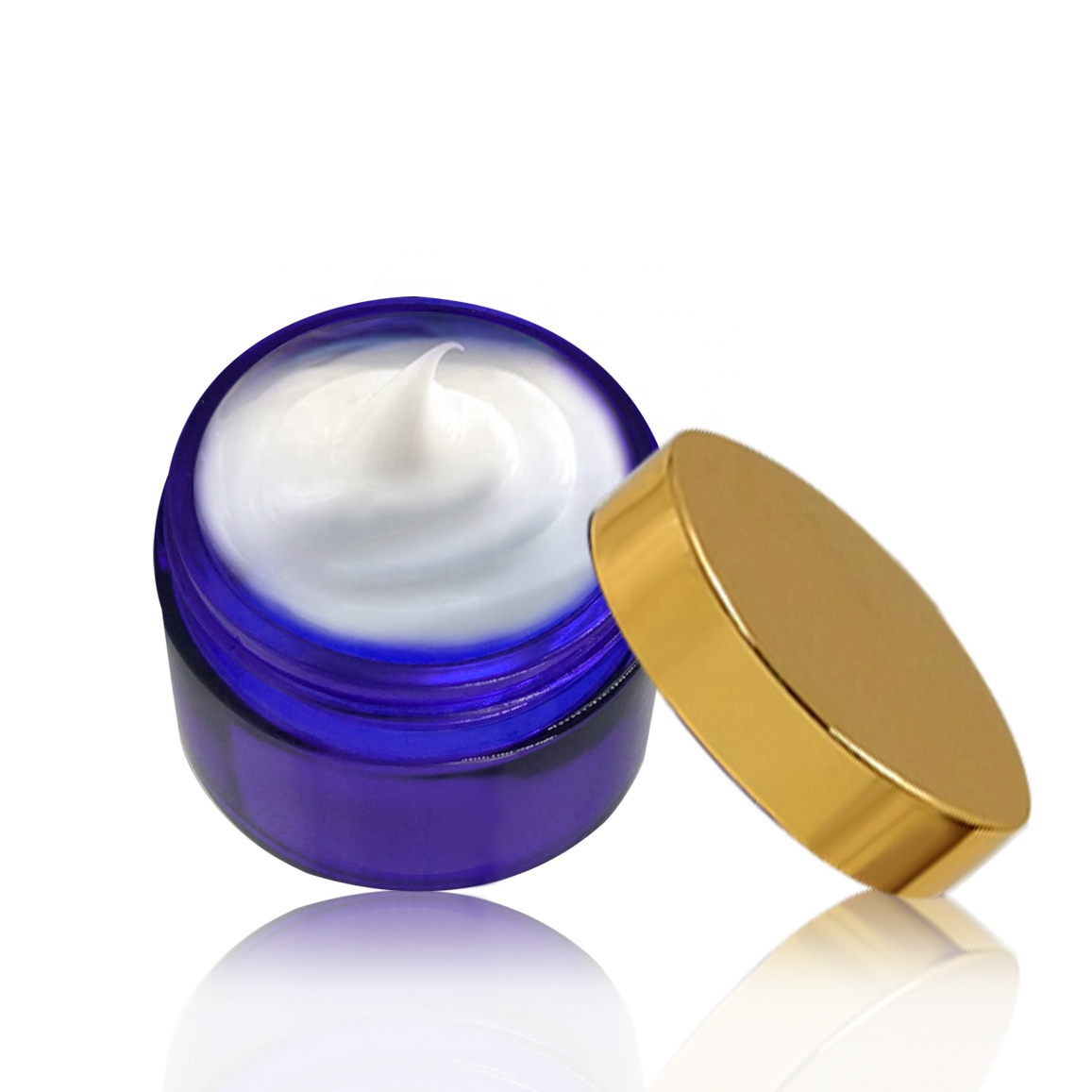 Custom Luxury Eco Friendly Straight Sided 2oz 4oz 8oz 8 oz Clear Amber Glass Jars for Face Body Eye Cosmetic Cream