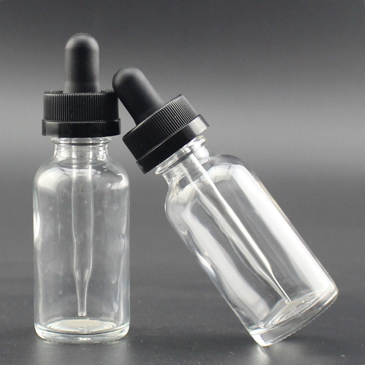 Custom Luxury beautiful label printing glass dropper bottle 1 oz 2oz cosmetic perfume essential oil serum bottle with dropper