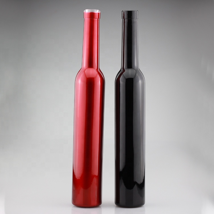 Custom Made Black Glass Vodka Bottle 750ml 500ml 350ml Rum Black Glass Bottle