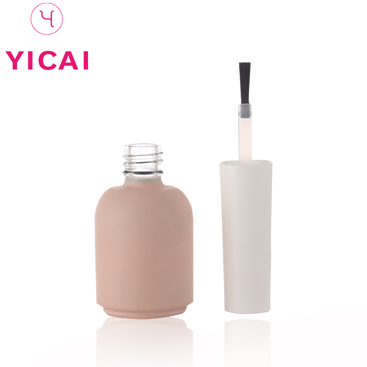 Custom Made Circle Bottom Glass Nail Polish Gel Container Bottle With Screw Cap