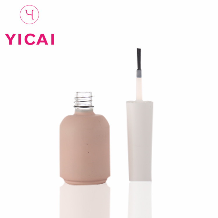 Custom Made Circle Bottom Glass Nail Polish Gel Container Bottle With Screw Cap
