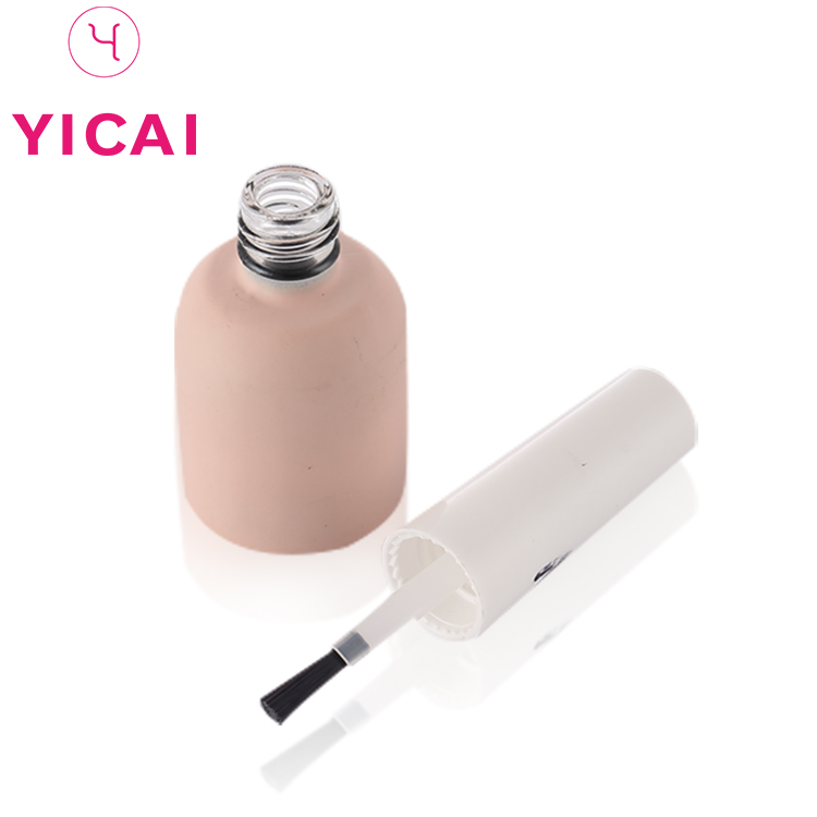 Custom Made Circle Bottom Glass Nail Polish Gel Container Bottle With Screw Cap