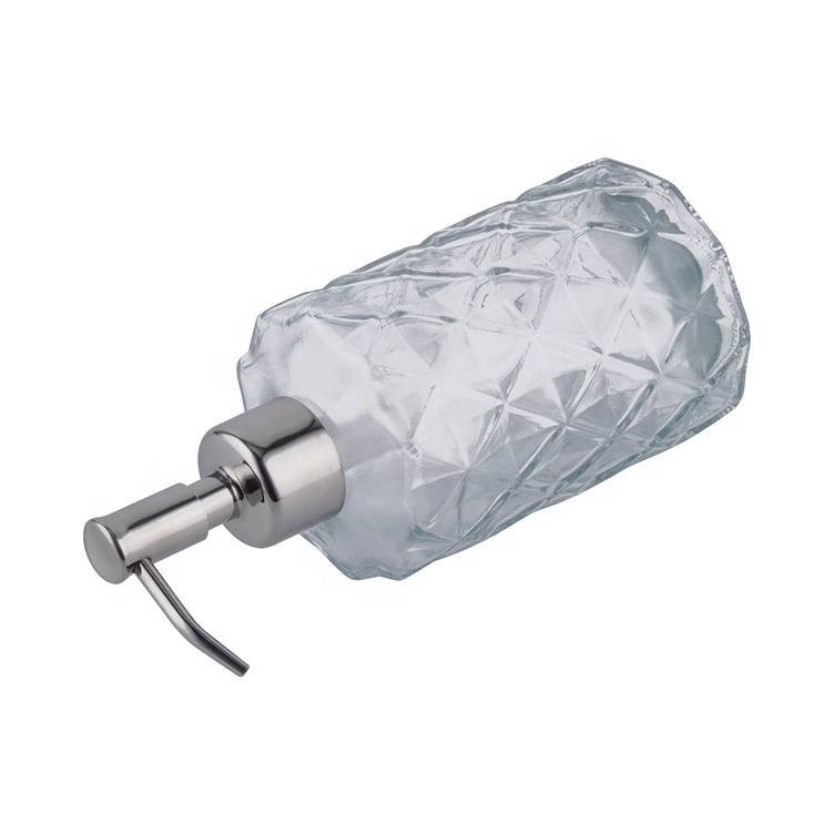 Custom Made Cosmetic 350Ml Amber Airless Dispenser Glass Soap Pump Bottle With Lotion Pump Bottle Glass Supplier In China