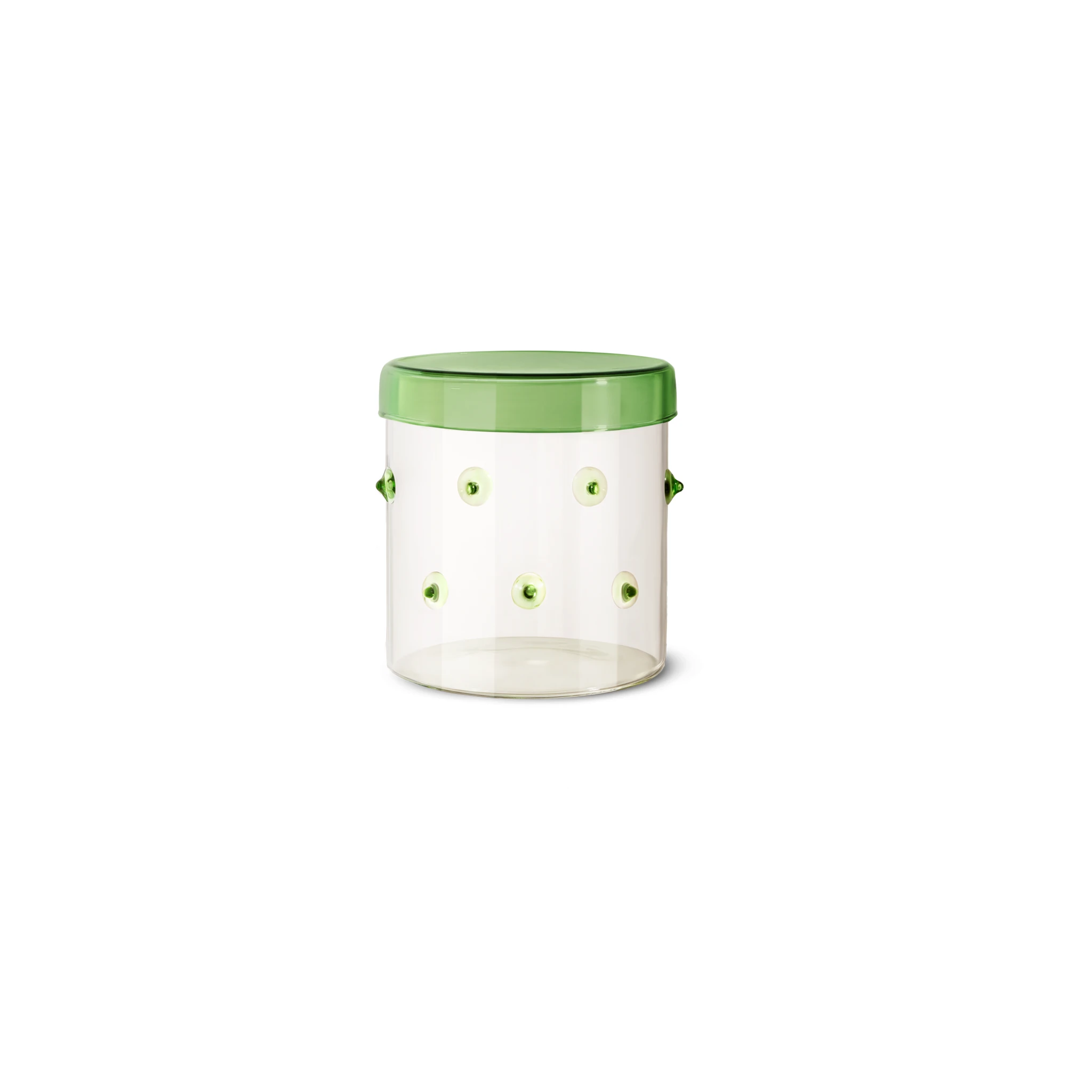Custom Made Decorative Colored Borosilicate Empty Glass Lidded Food Storage Containers