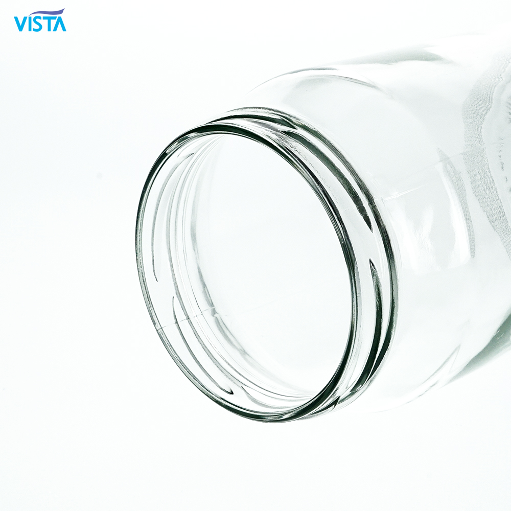 Custom Made Hot Sale Clear Borosilicate 580ml Glass Storage and Screw Lid Food Glass Jars Containers
