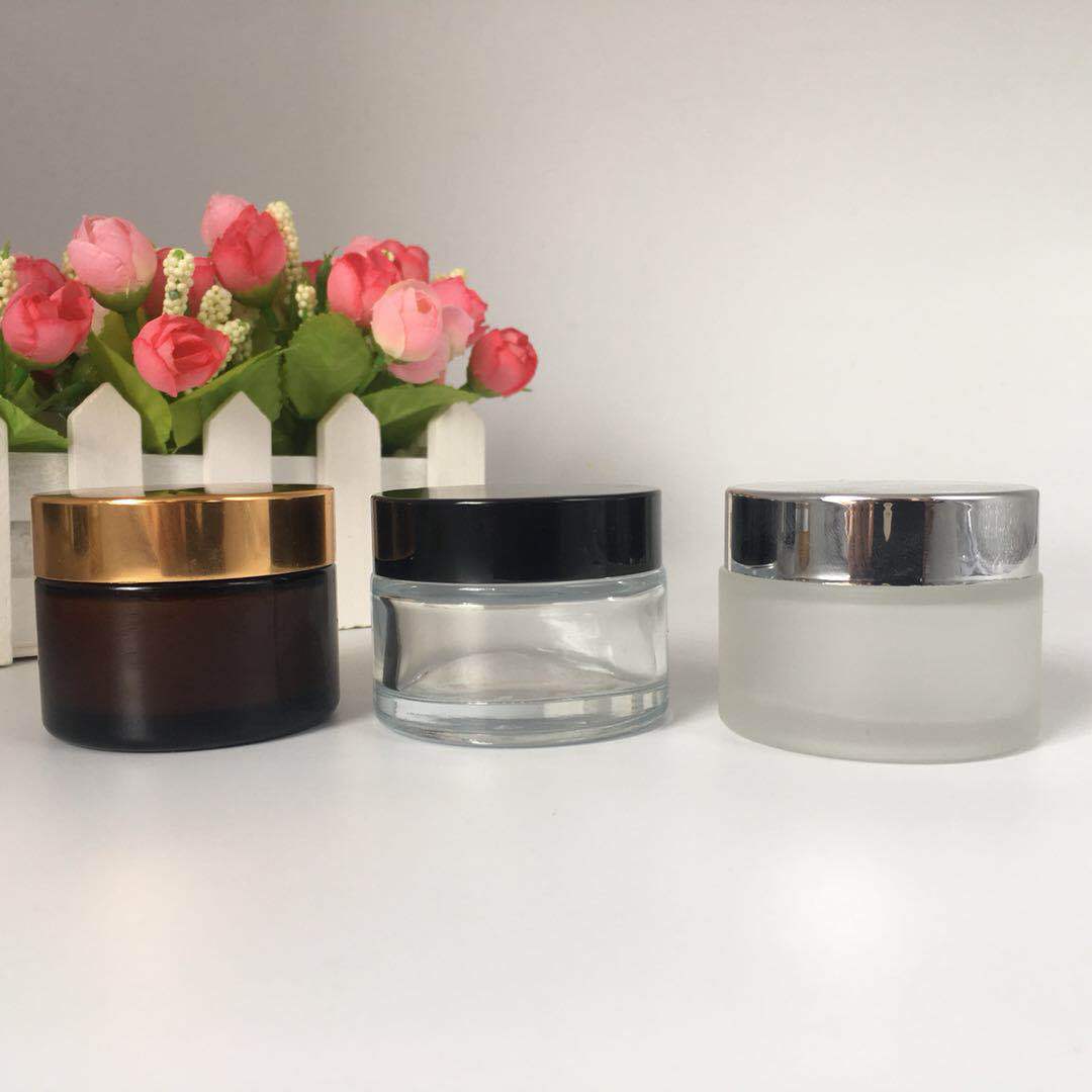 Custom Made Round Candle Glass Jar 1/2oz 2oz 4oz 6oz 8oz 12oz 16oz Glass Cosmetic Jar Straight Side Glass Jar with Lid