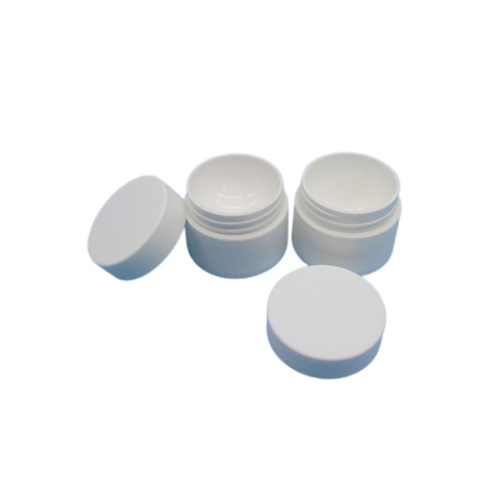 Custom Matte White Cute PP Plastic 30 ml Cosmetic Jar with Lid