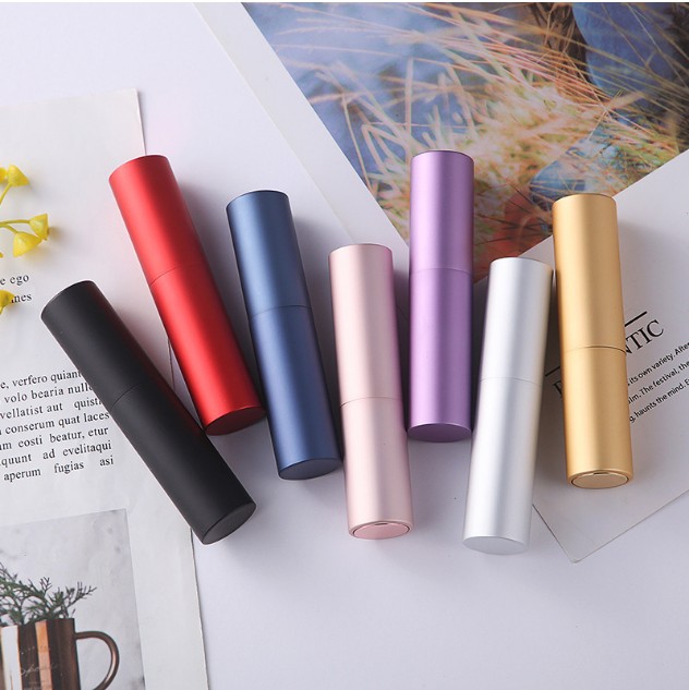 Custom Mini 8ml 10ml 15ml 20ml Twist Rotation Pocket-Sized Aluminum Perfume Atomizer Refillable Parfum Spray Bottles