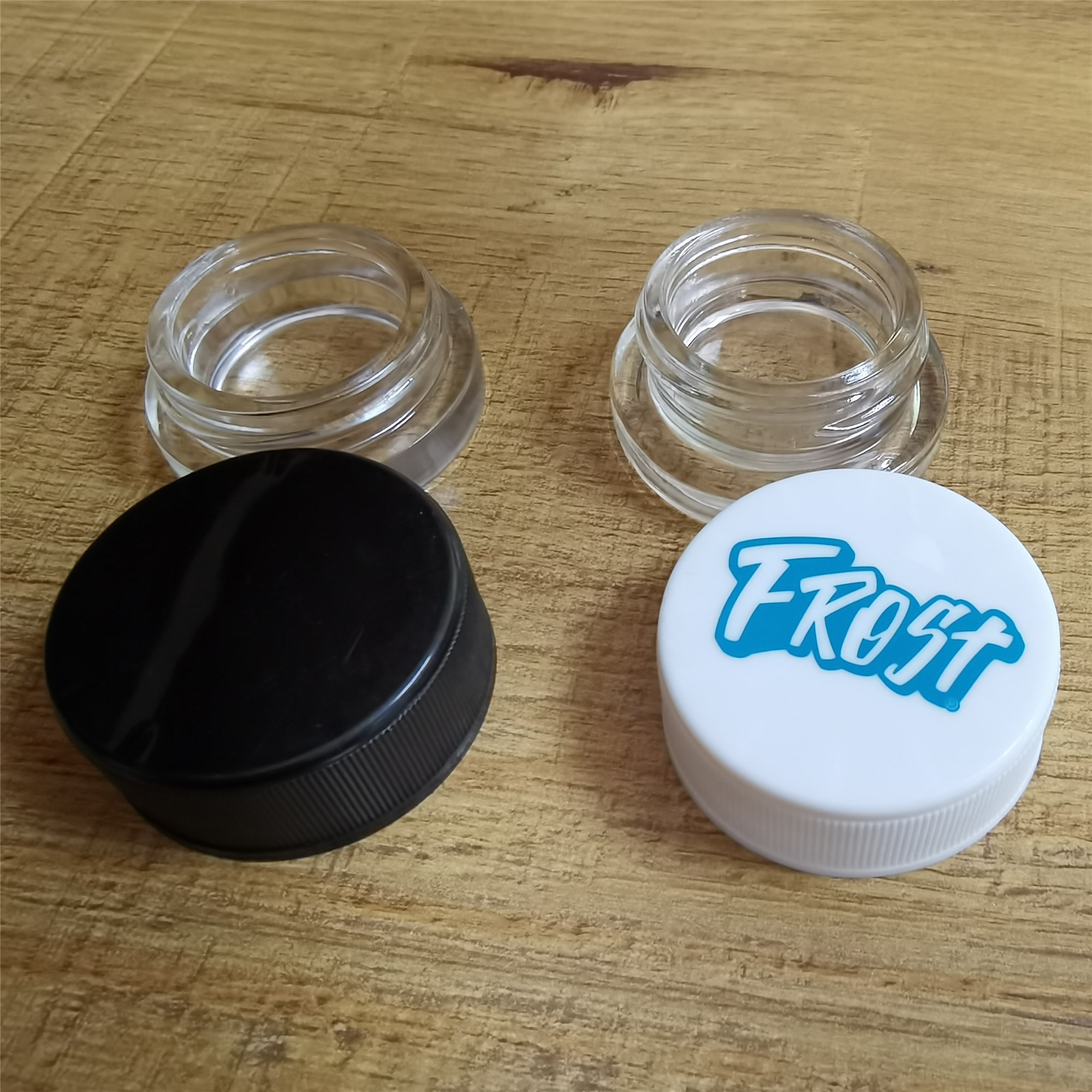 Custom OEM 5ml 9ml white/black glass Cosmetic Cream jars with Child Resistant lid With Logo Printing