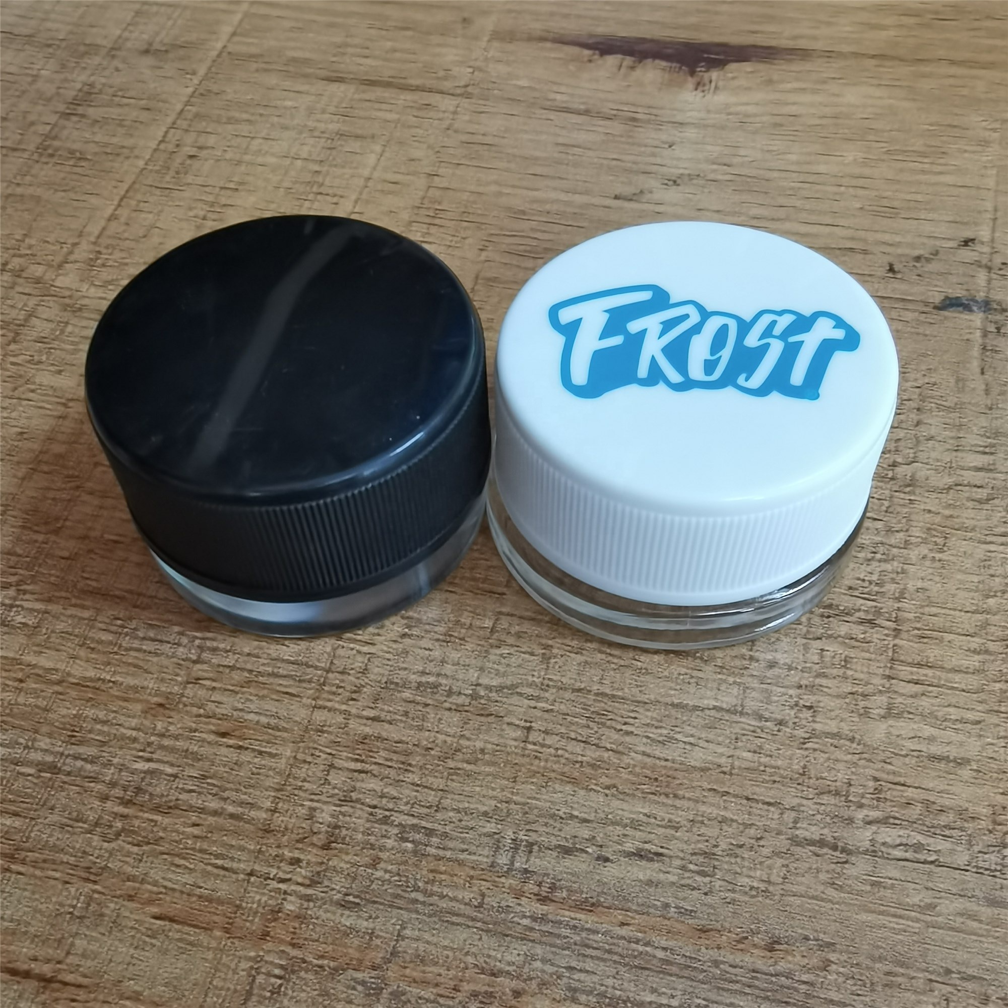 Custom OEM 5ml 9ml white/black glass Cosmetic Cream jars with Child Resistant lid With Logo Printing