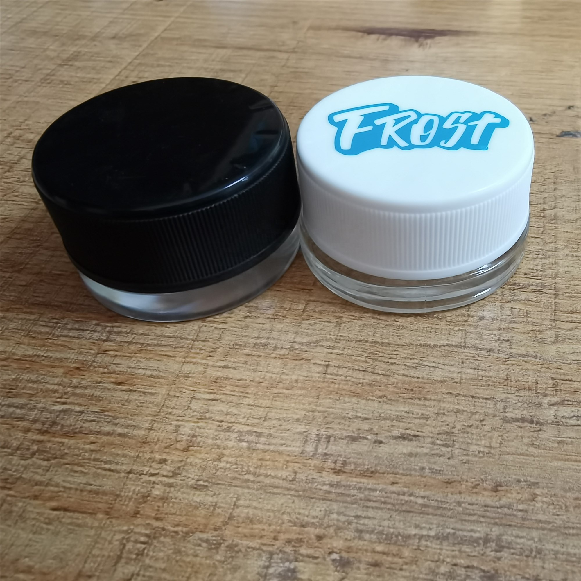 Custom OEM 5ml 9ml white/black glass Cosmetic Cream jars with Child Resistant lid With Logo Printing