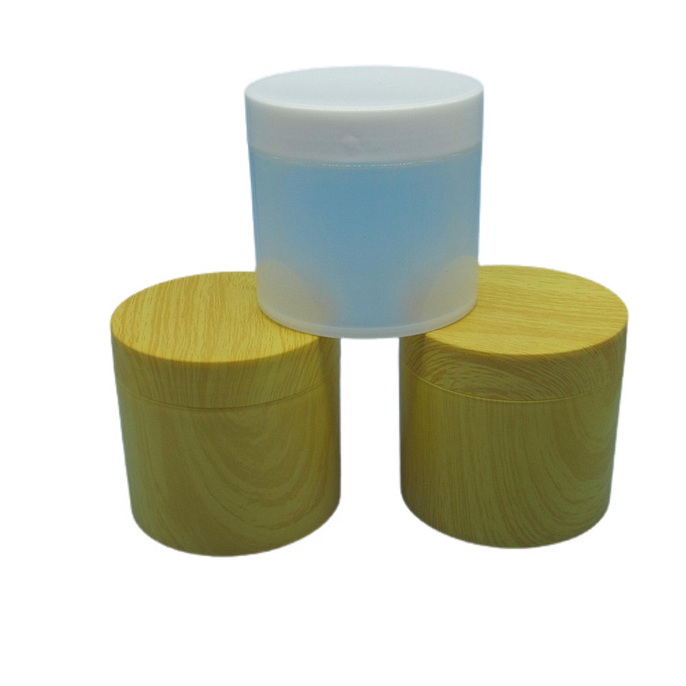 Custom Orange PP Plastic Empty 500ml Body Butter Jars