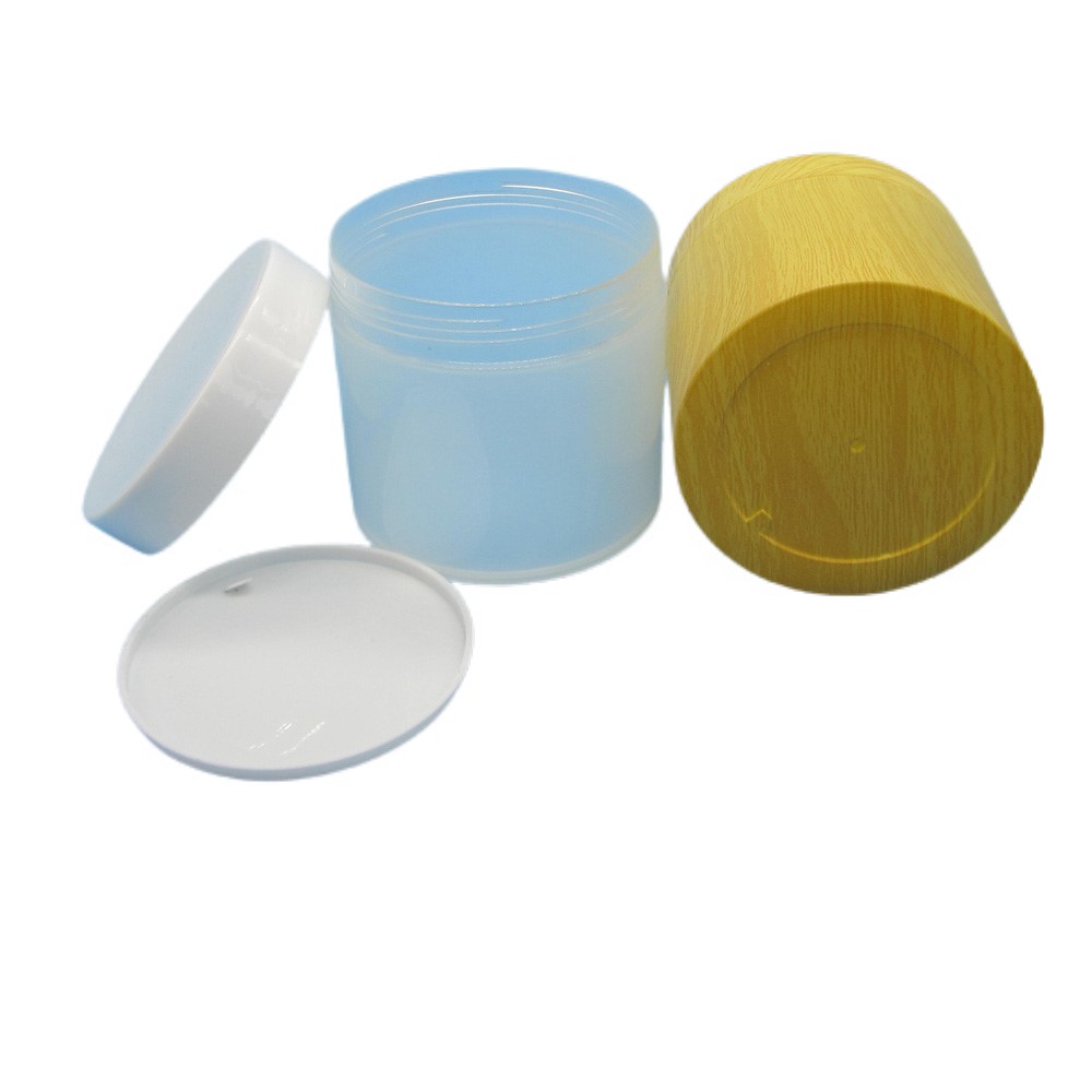 Custom Orange PP Plastic Empty 500ml Body Butter Jars