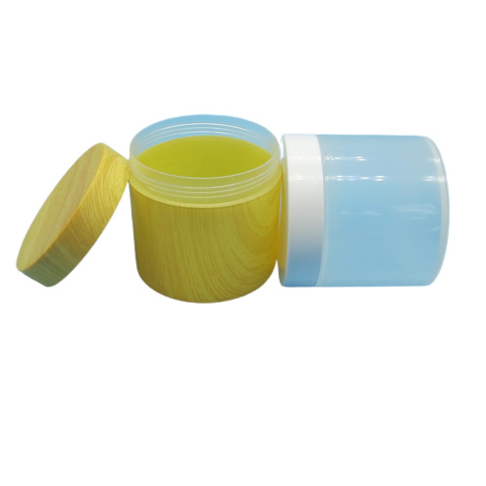 Custom Orange PP Plastic Empty 500ml Body Butter Jars