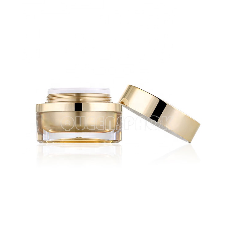 Custom Oval Elegant Cream Bottle 15ML 30ML 50ML Acrylic Cosmetic Container Cream Jar