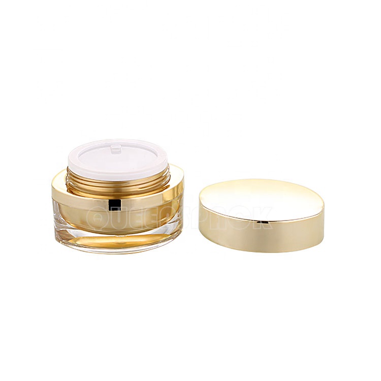 Custom Oval Elegant Cream Bottle 15ML 30ML 50ML Acrylic Cosmetic Container Cream Jar