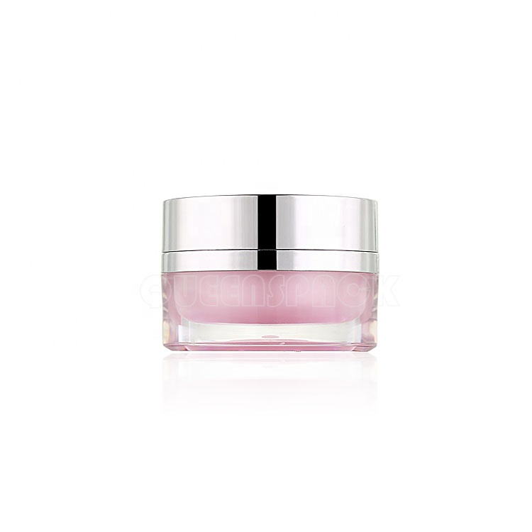 Custom Oval Elegant Cream Bottle 15ML 30ML 50ML Acrylic Cosmetic Container Cream Jar