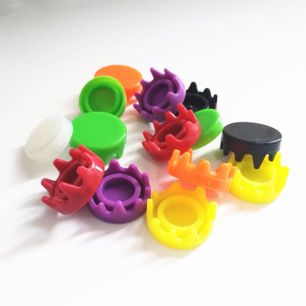 Custom Packaging free samples glass container 5ml 6ml glass jars 6ml glass concentrate containers with plastic caps silicone lid