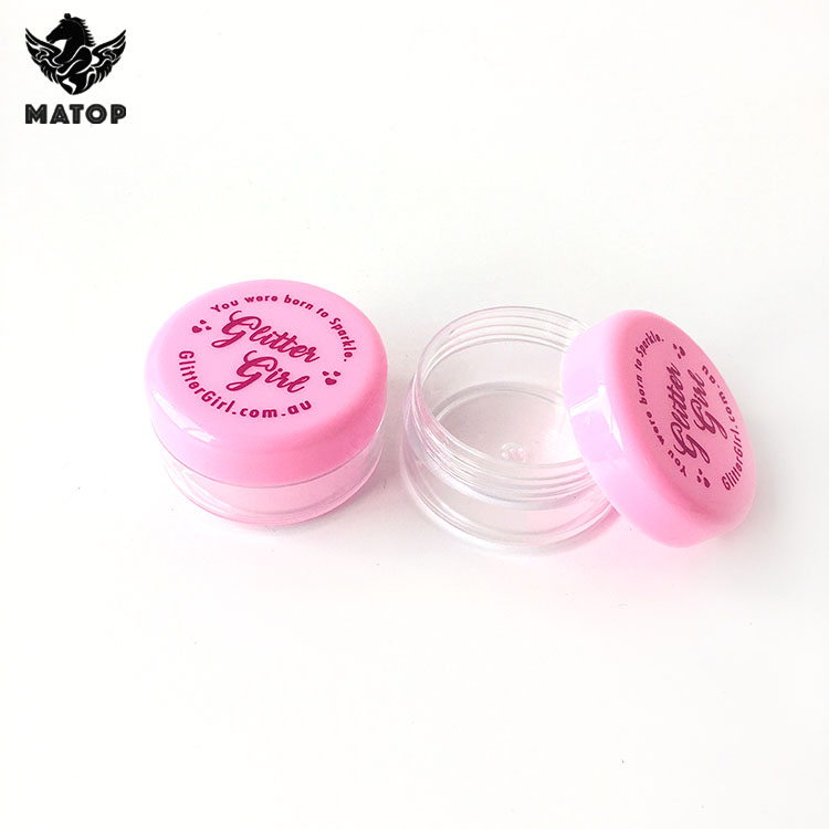 Custom Pink Empty Cosmetic Packaging 10g pink cosmetic jars