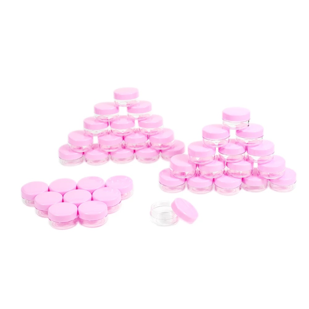 Custom Pink Empty Cosmetic Packaging 10g pink cosmetic jars