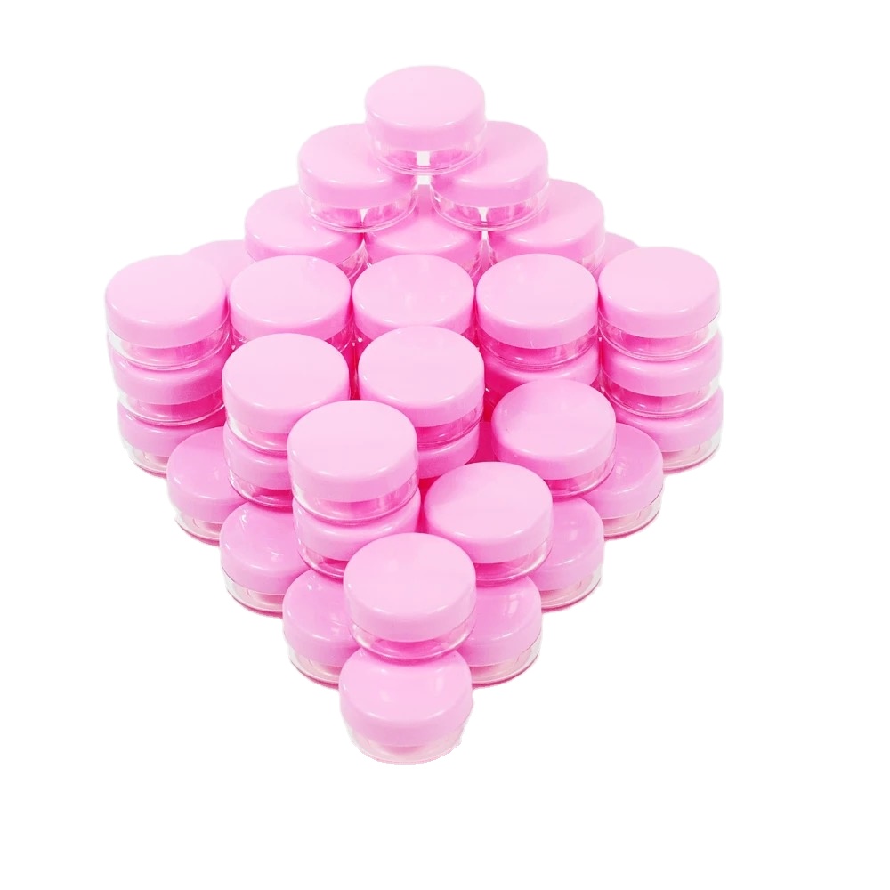 Custom Pink Empty Cosmetic Packaging 10g pink cosmetic jars