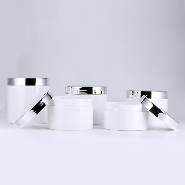 Custom Plastic Container 250 g Plastic Lid Matt White Cosmetic Jar For Skin Cream Free Sample