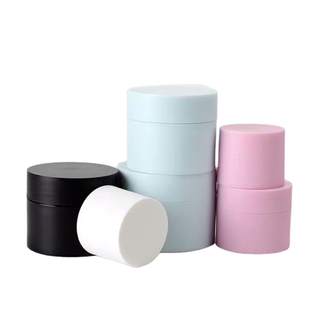 Custom Plastic Container 250 g Plastic Lid Matt White Cosmetic Jar For Skin Cream Free Sample