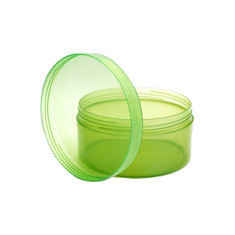 Custom Plastic Skincare Cream Jar 300ml Clear Green Pp Cosmetic Jar