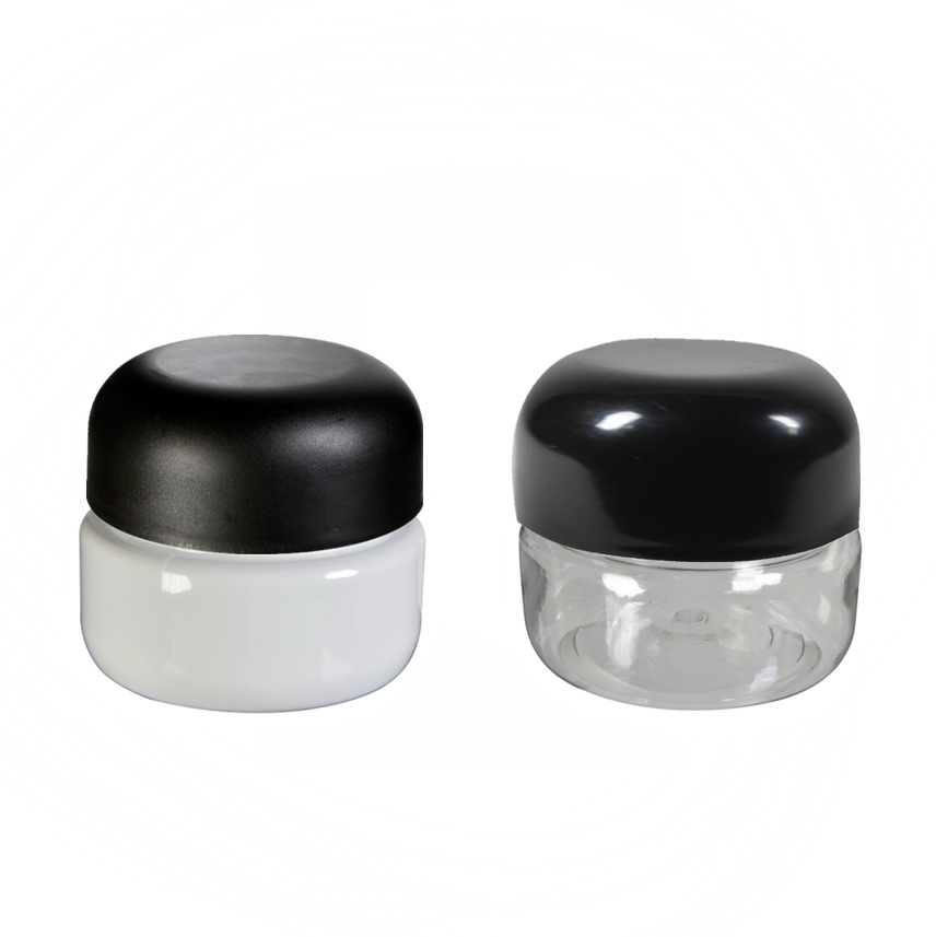 Custom Plastic childproof Lids Pots plastic Stash Jars Weed Container 120ml 150ml 60ml 75ml