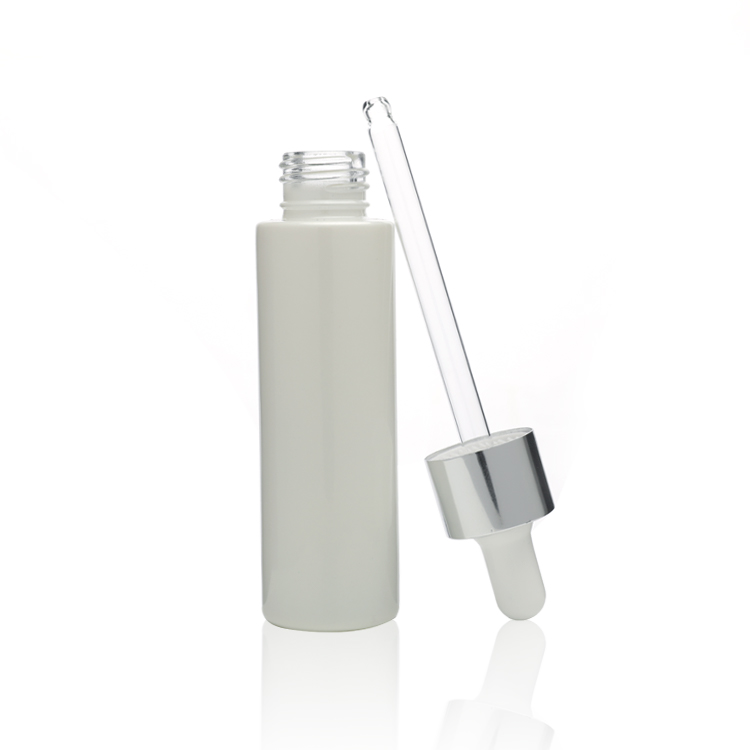 Custom Printed 30ml Clear Slim Straight Glass Dropper Serum Bottle For Skin Care Glass Lotion Bottle