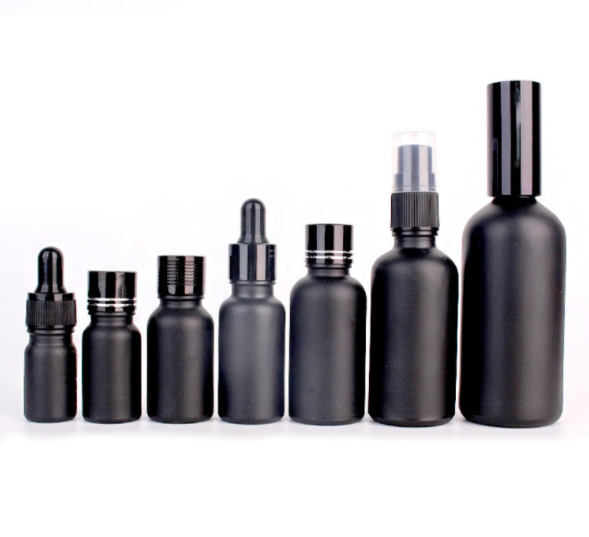 Custom Printed frosted essential oil glass dropper bottle