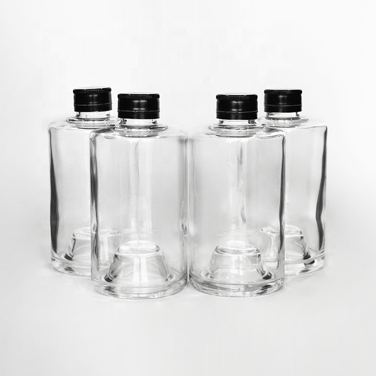 Custom Printing Stackable 200ml 100ml Tequila Glass Bottle Rum Bottle Gin Bottle With Ropp Lid